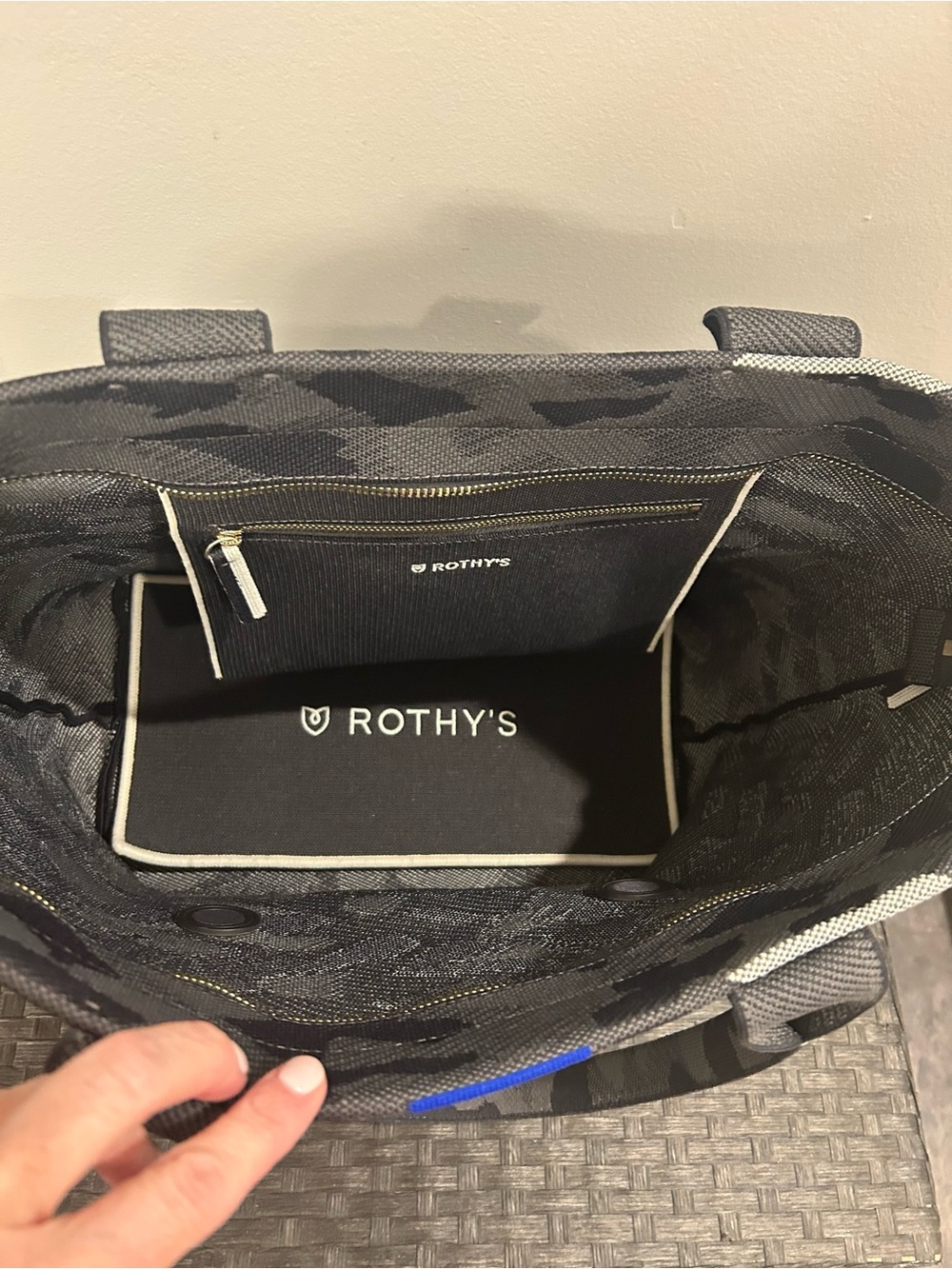 Rothy’s Slate Camo Tote & Pouch - Picture 3 of 7